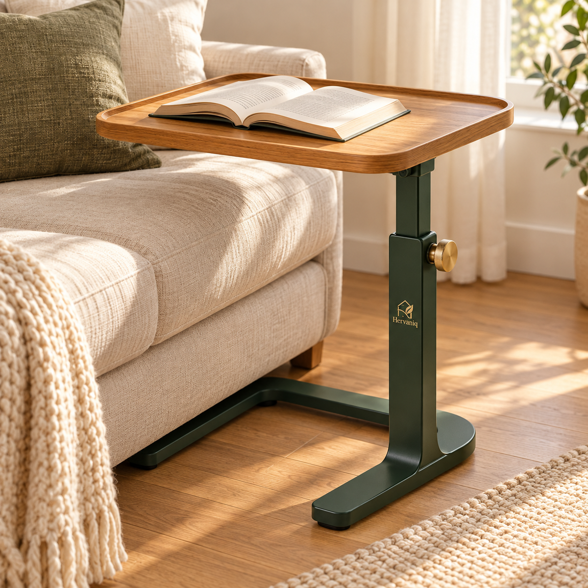 Hervaniq Flexi Living Adjustable Sofa Side Table