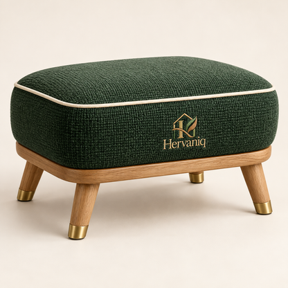 Hervaniq Cozy Corner Upholstered Footstool