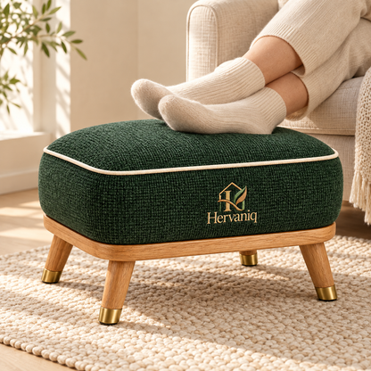 Hervaniq Cozy Corner Upholstered Footstool