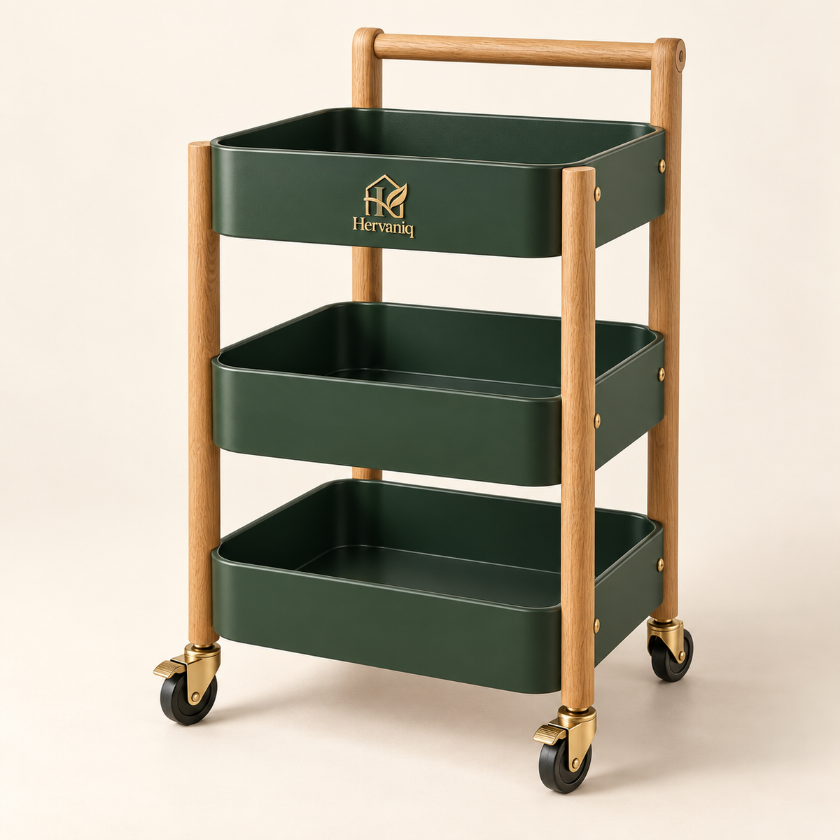 Hervaniq Flexi Living 3-Tier Rolling Storage Cart