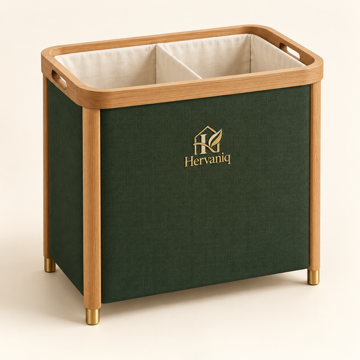 Hervaniq Smart Storage Dual-Compartment Laundry Hamper