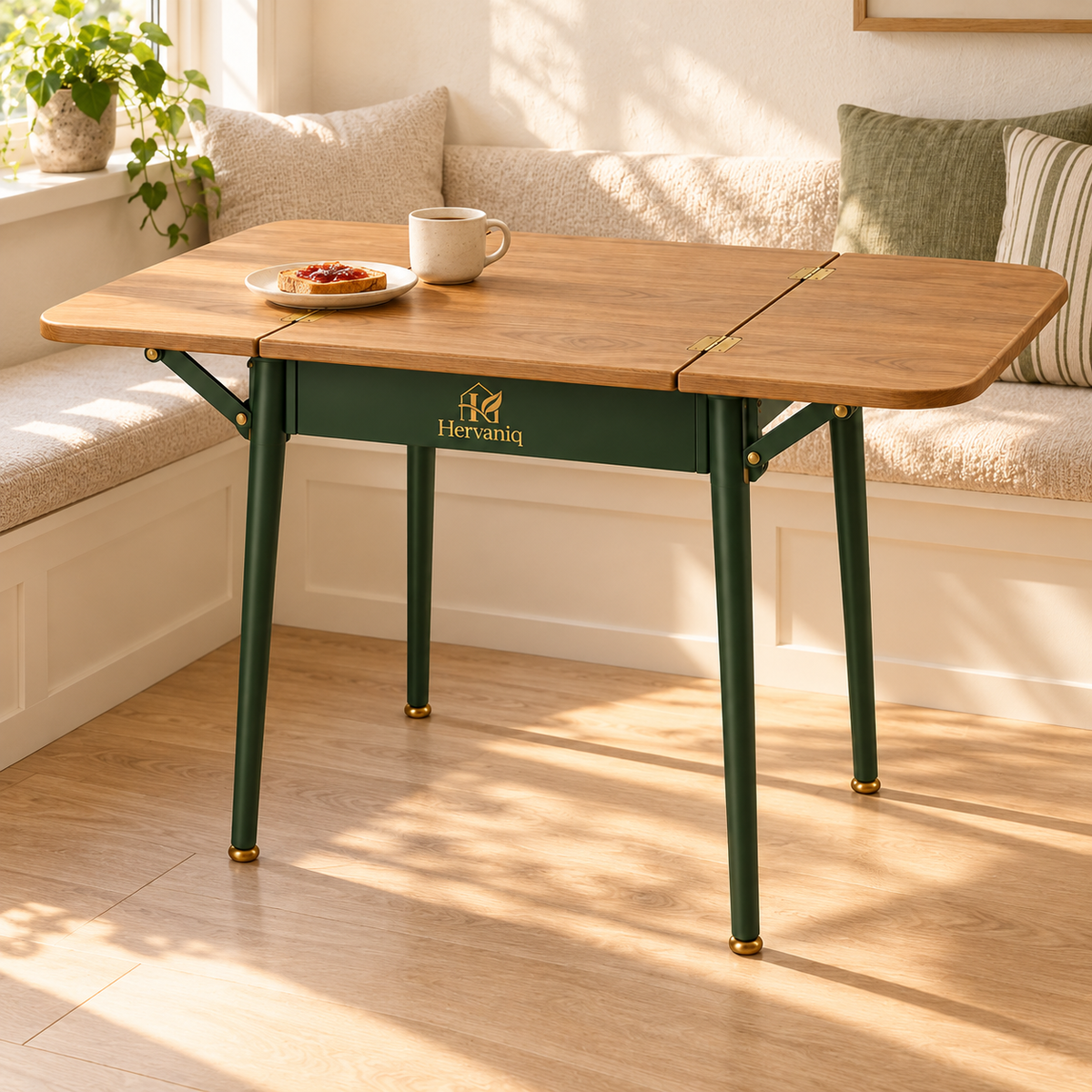 Hervaniq Compact Dining Drop-Leaf Table
